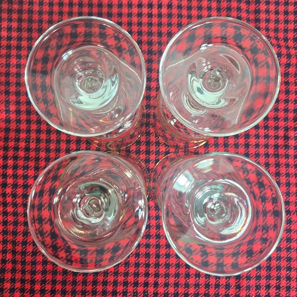 Vintage 1986 Arby's Holly/Berry Christmas Goblets w/Gold Trim 12oz Set of 4 - Picture 4 of 6